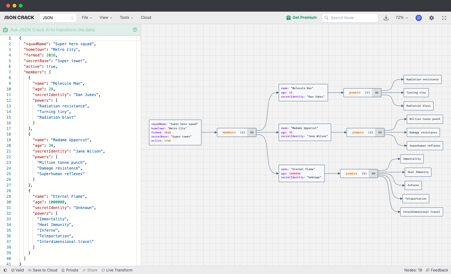 JSON Crack Preview